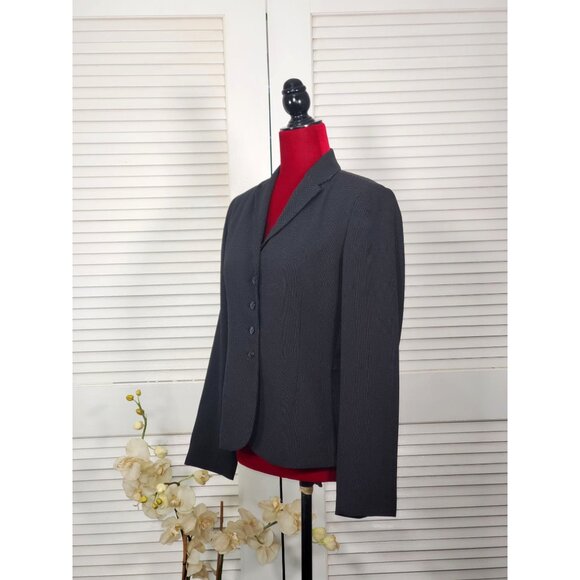Ann Taylor Womens Black Notch Collar 5 Button Blazer Jacket Sz 6 P 1540 - Picture 2 of 12